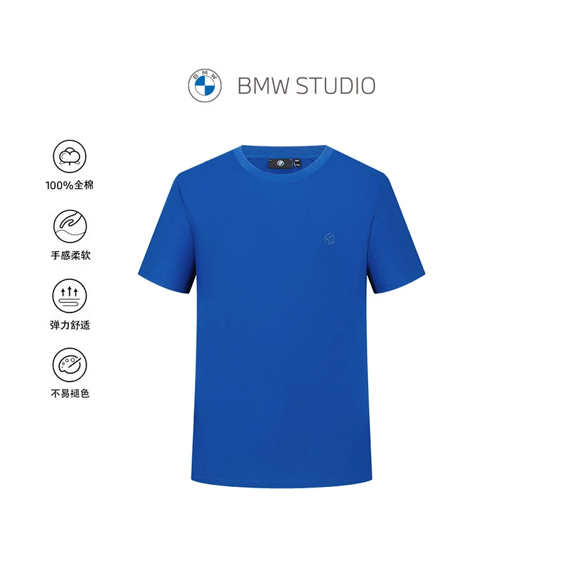 【吸湿排汗】BMW STUDIO宝马男装春夏棉短袖t恤男士BT8N046SCC102