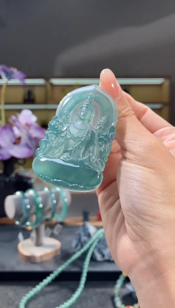 吊坠(不含链)未镶嵌翡翠观音