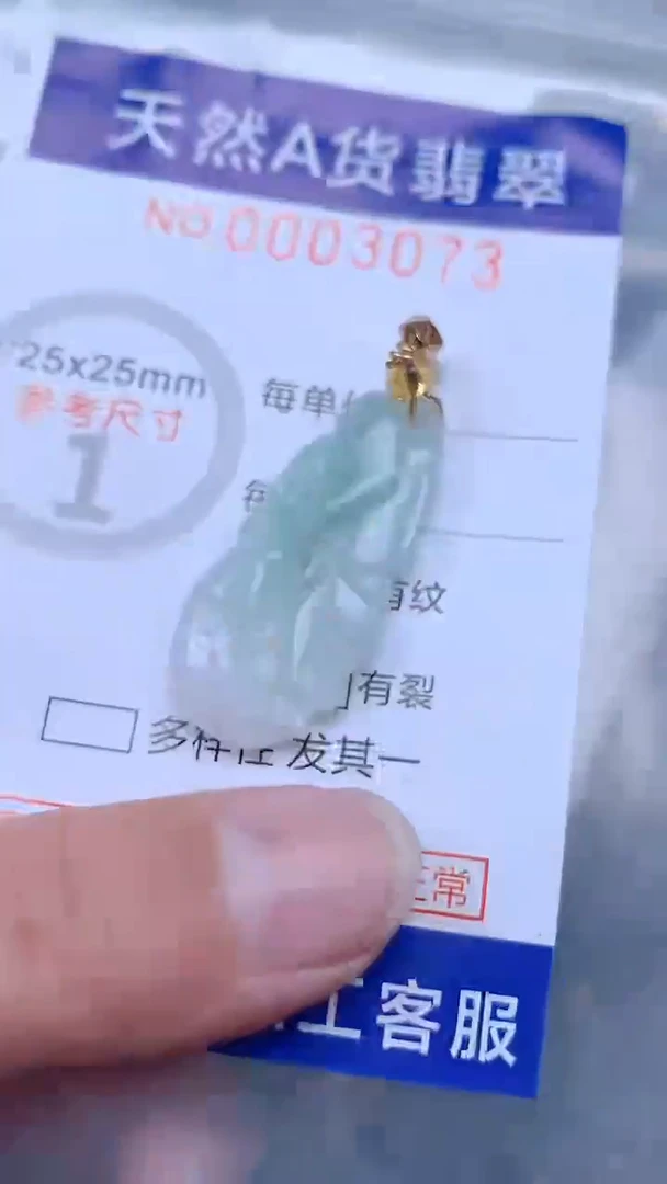 翡翠未镶嵌吊坠(不含链)1