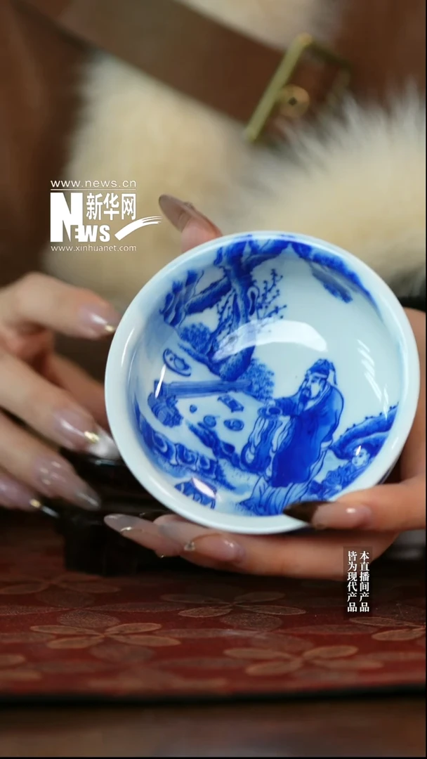 摆件陶瓷新华网瓷-含月阁34