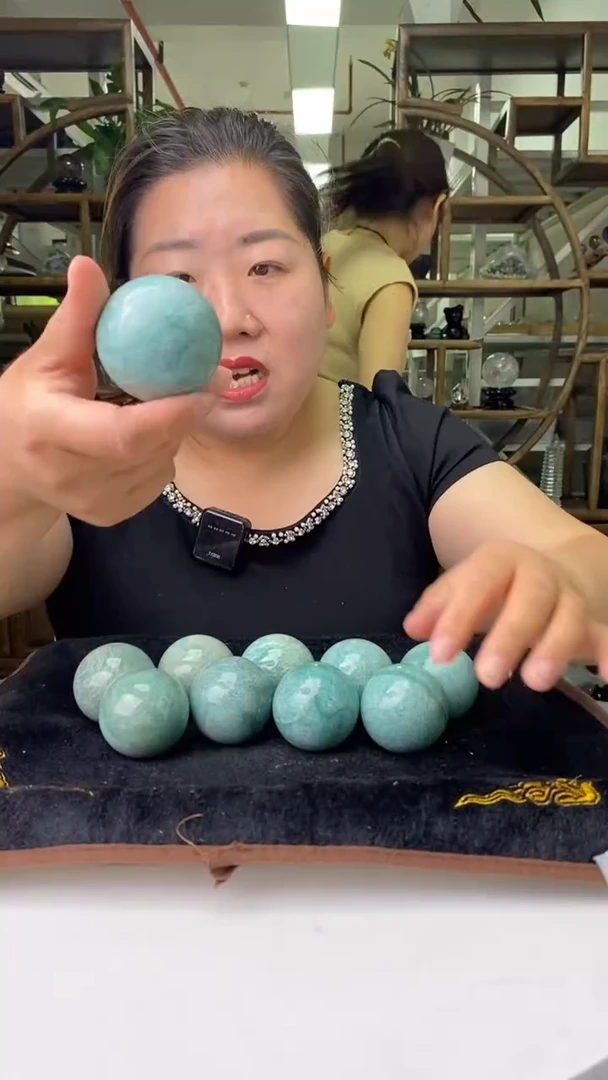 球未镶嵌天河石天河石球D621多样性发其一200+