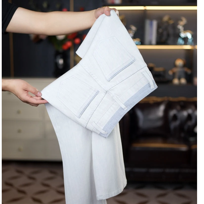 洋气衣服女四面弹喇叭裤女修身显瘦气质喇叭牛仔裤显高显瘦显腿长