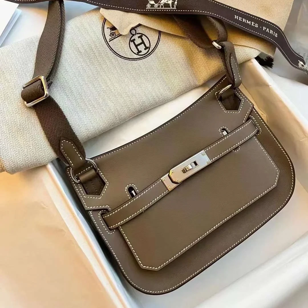 99新 Hermes/爱马仕 大头活动 吉普赛 mini 18大象灰 EC皮 W刻