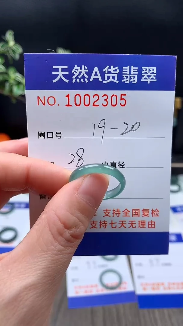 未镶嵌戒指翡翠19-20#