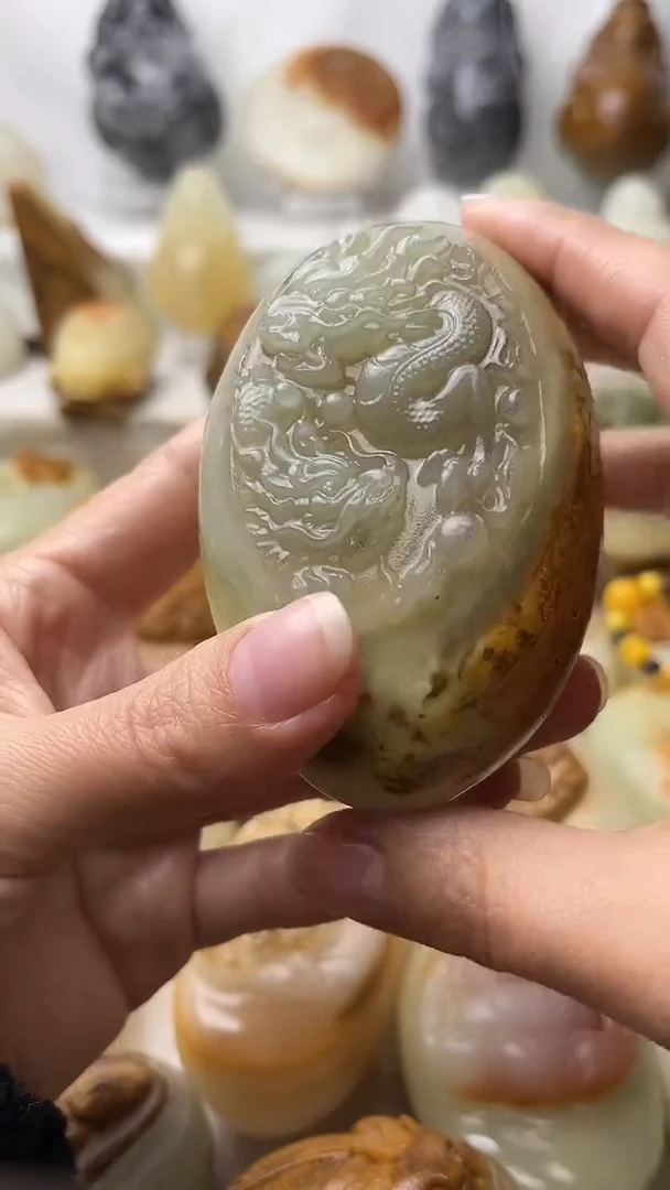 石材古青石棉纹正常不退换龙护主微瑕