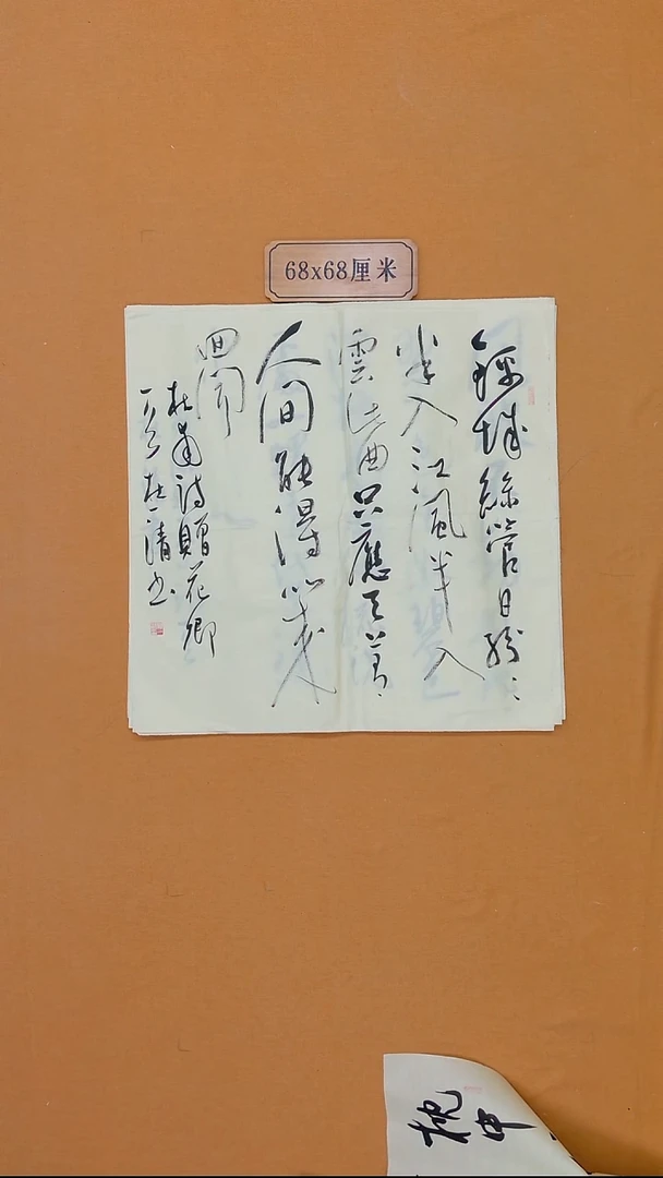 书法杜一清 河北 兰亭书家 68*68 四平尺
