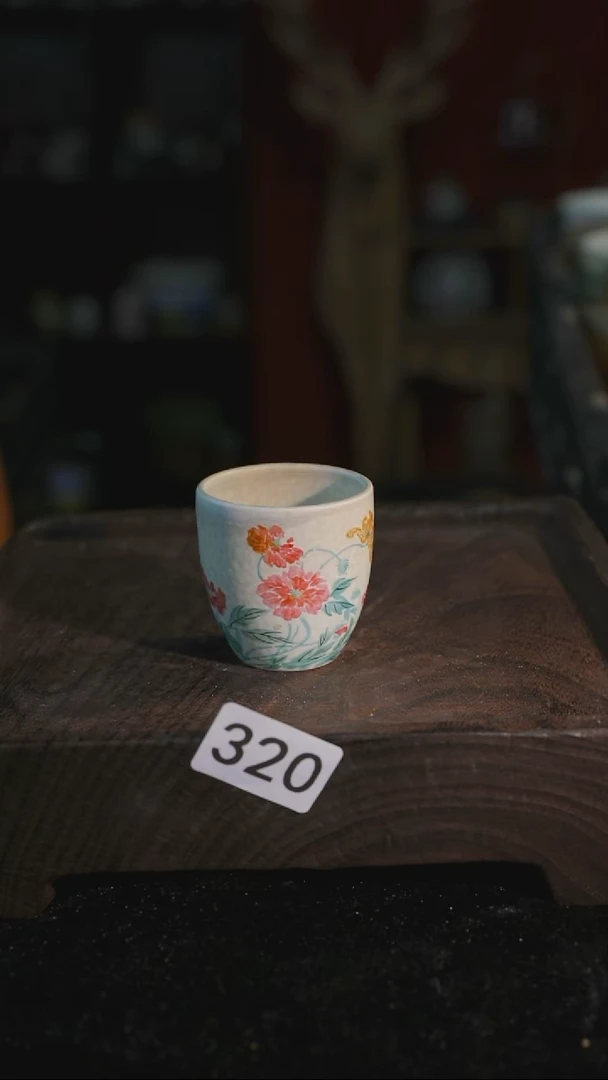杯子等烟雨陶瓷手作主人杯320