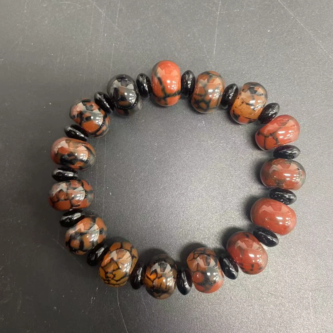 【小杰推荐】黑黄胆龙鳞纹老型珠手链（多样性发其一）10718