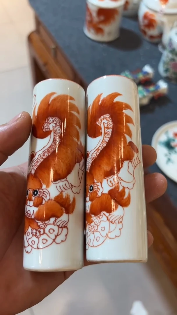 摆件瓷摆件瓷摆件香筒两个2222