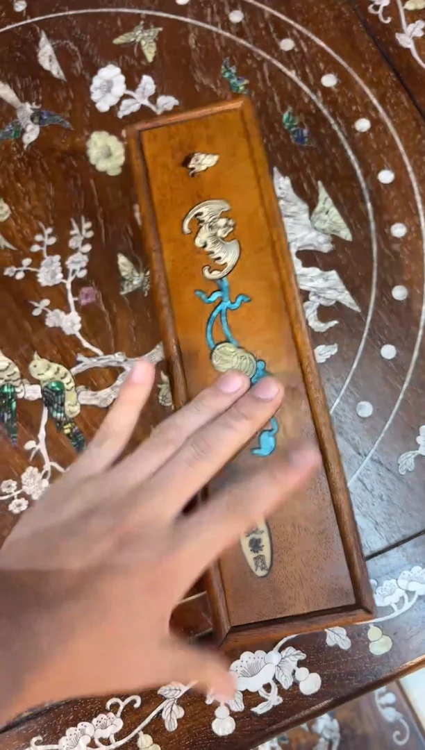 黄花梨线香盒木木