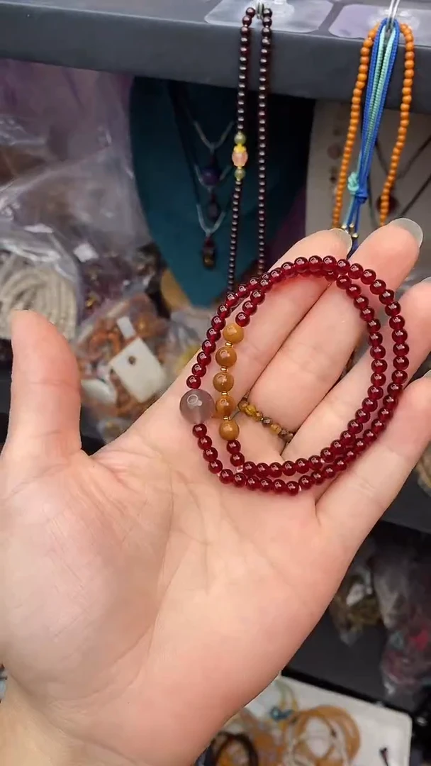 未镶嵌库克手串红玉髓库克双圈