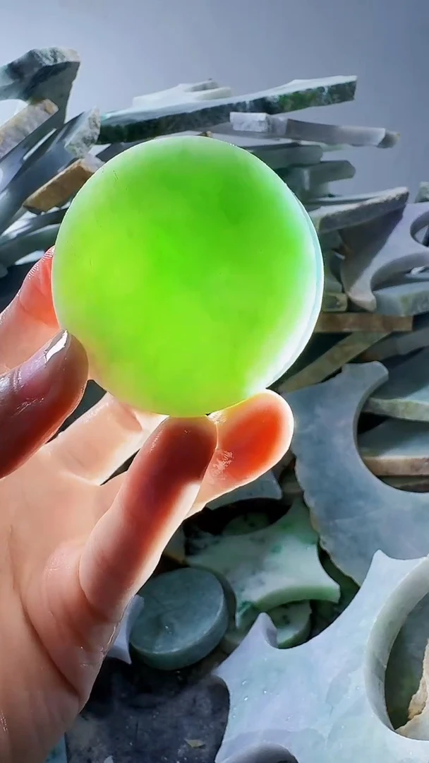 裸石翡翠缅甸翡翠A货文55