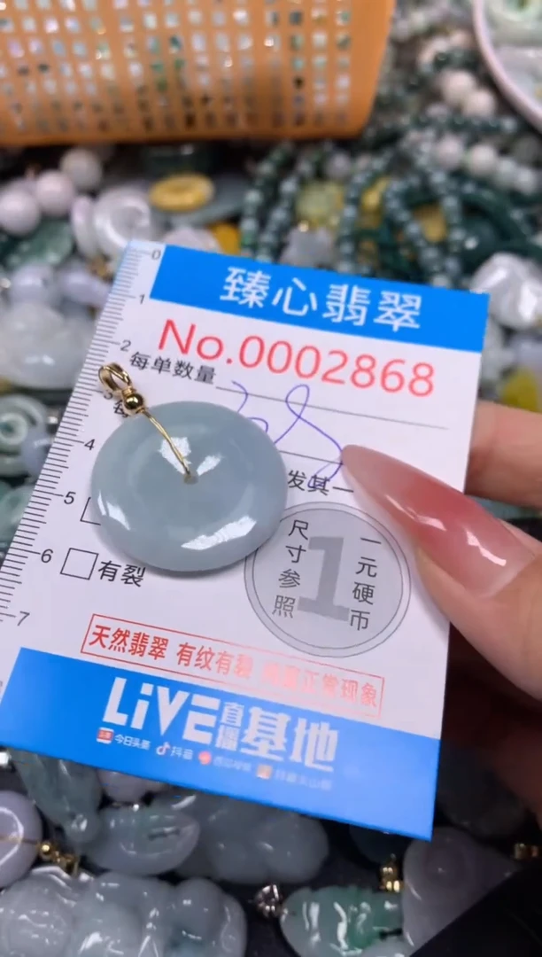 【闪购商品】翡翠颈饰未镶嵌含绳0002868