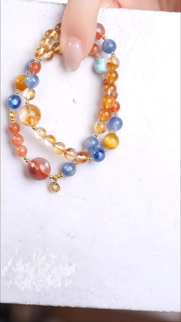 18K金镶嵌手链水晶@