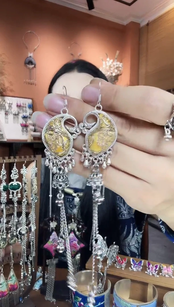 刺绣纯手工民族风耳环