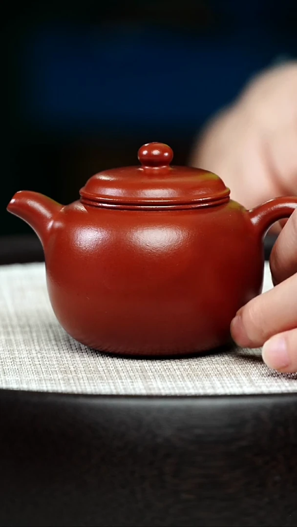 茶壶紫砂匏尊-朱泥-130cc