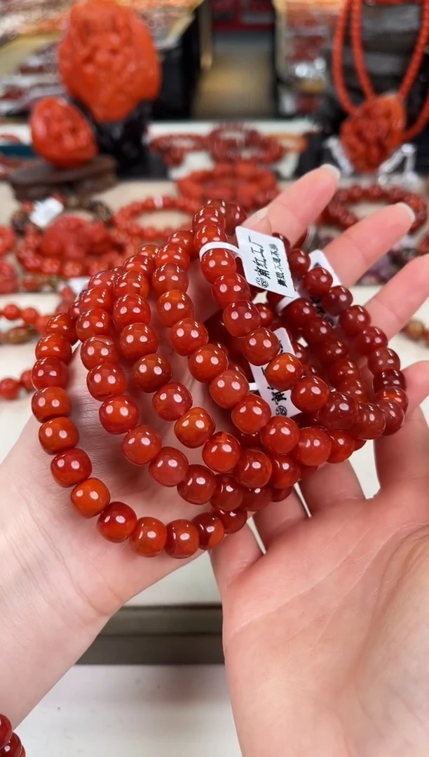 未镶嵌瓦西老型手串9+南红玛瑙大****、（多样式发其一）