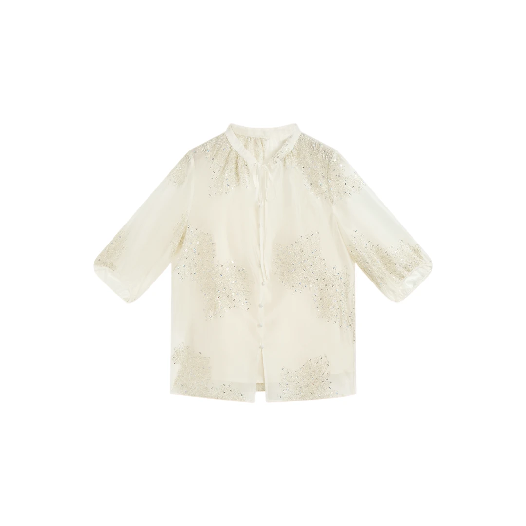 夏季新款衬衫纯色立体时尚设计师上衣外套885241S521