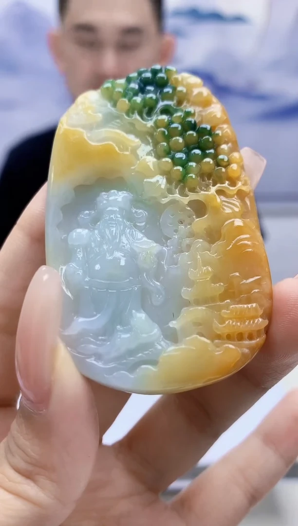 定制翡翠未镶嵌1502xx-毛货挂件30