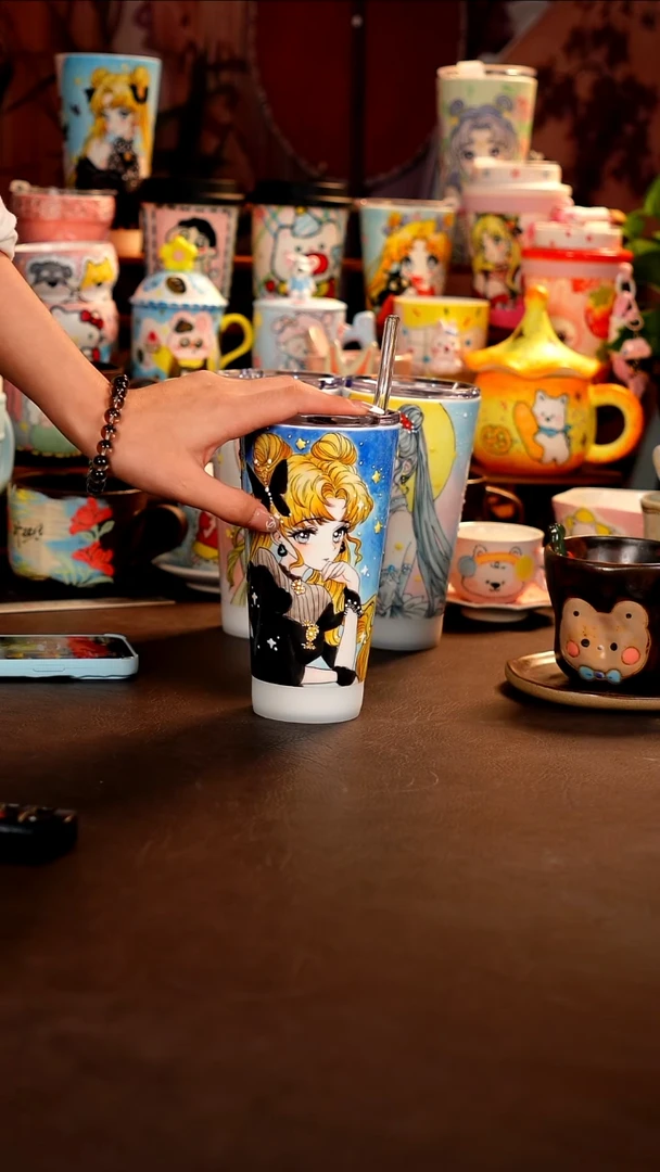 景德镇全手工手绘杯杯