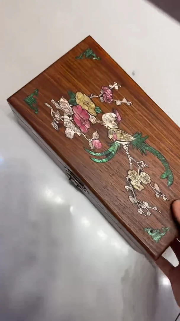 【闪购商品】木锦上添花螺钿首饰盒