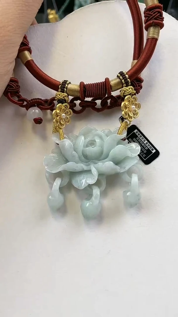 【闪购商品】翡翠颈饰未镶嵌2033(赠链)部分宝贝微瑕主播介绍为准