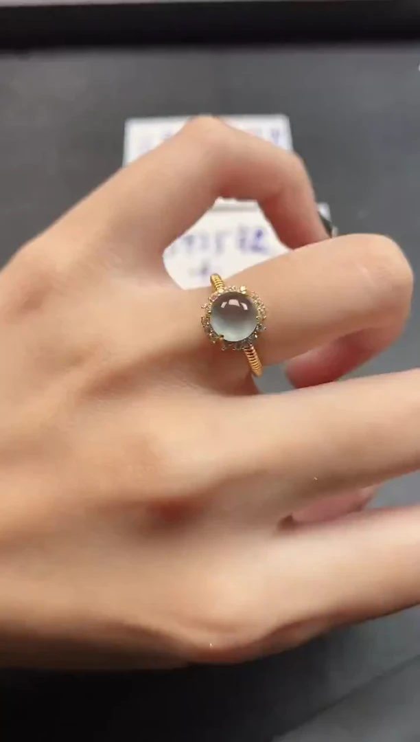 银S925镶嵌戒指翡翠51151