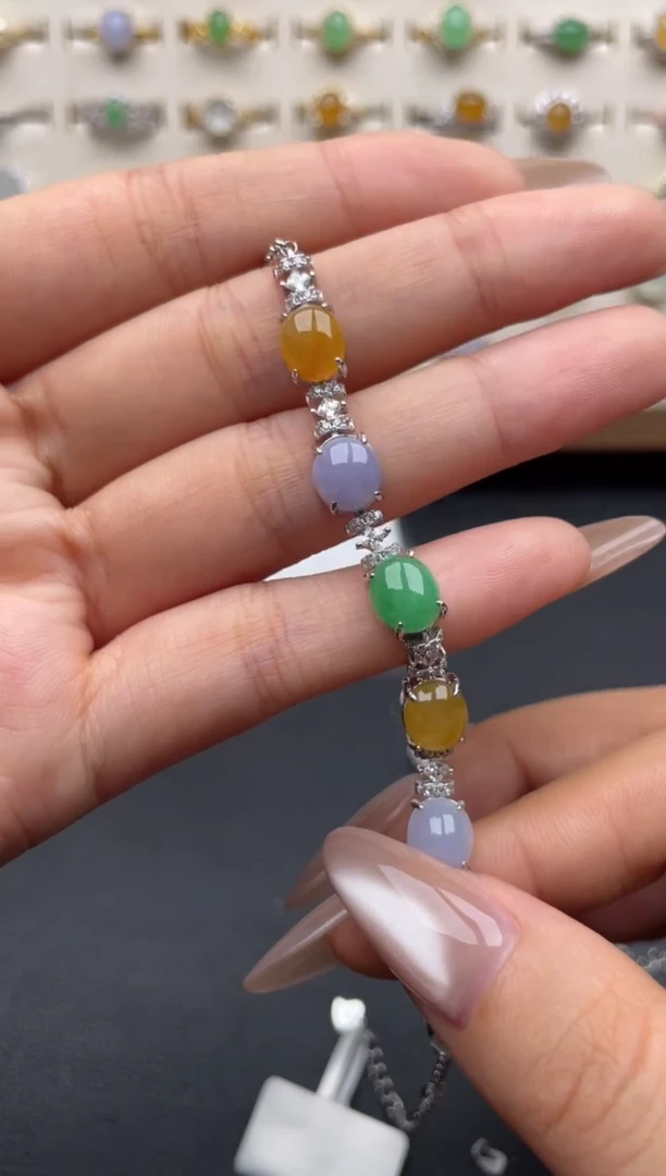 未镶嵌手链翡翠一物一证一礼盒