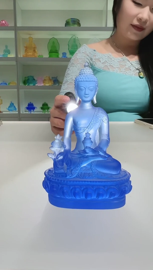 手工艺品琉璃古法琉璃药师佛