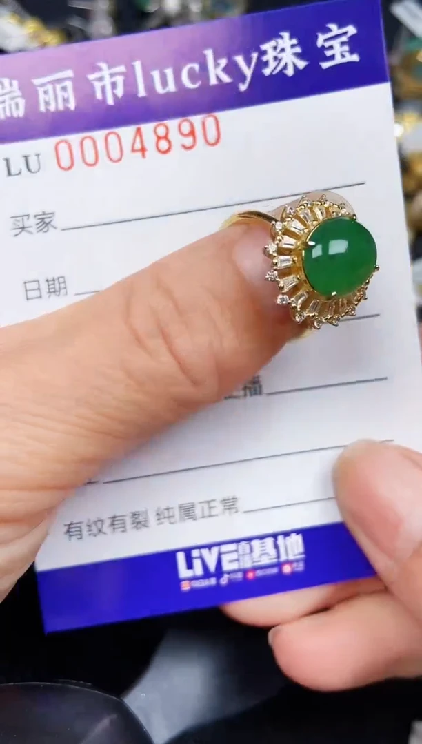 翡翠银S925镶嵌颈饰4890