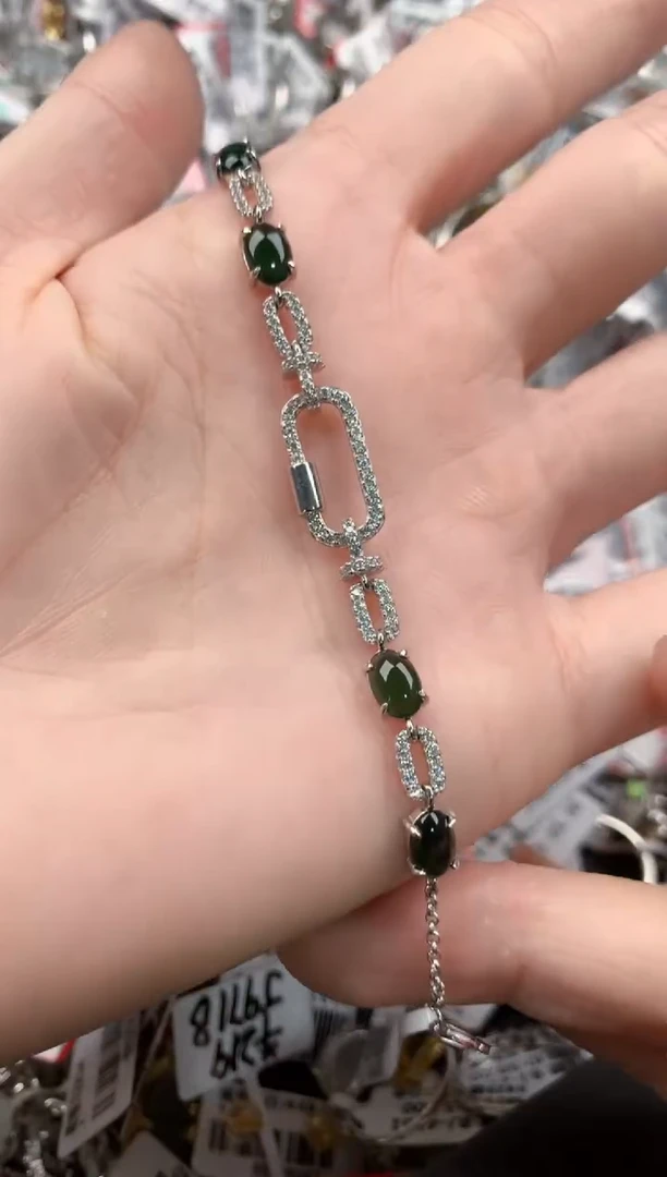 银S925镶嵌戒指翡翠666-----4