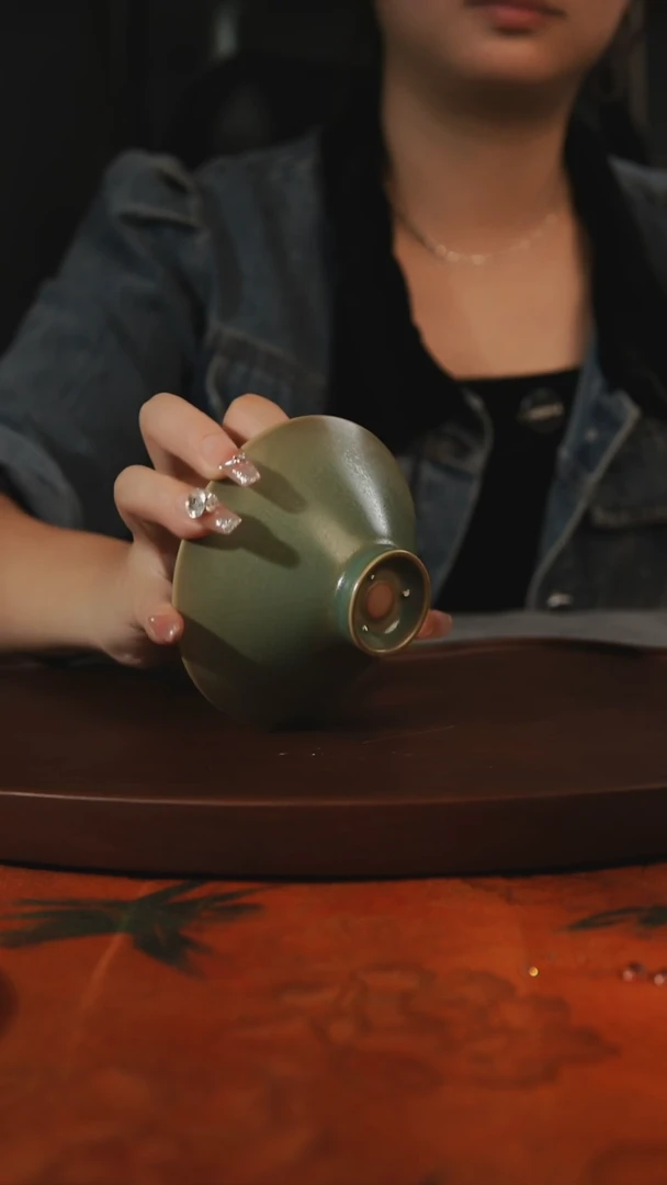 杯子斗笠 柴烧全品一级 汝州原产地原矿仿古老釉