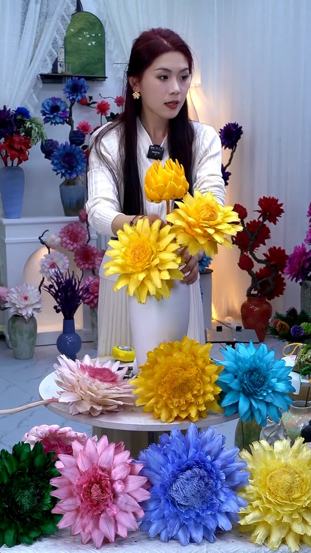 永生洋蓟橙色3头【微瑕】9583