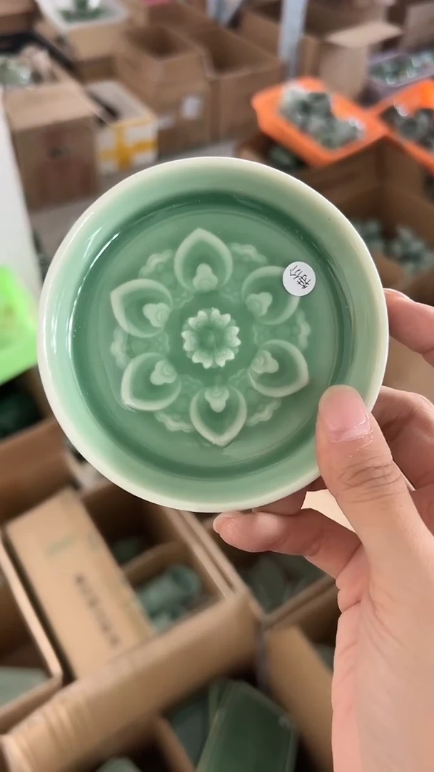 龙泉云间青瓷小米茶器