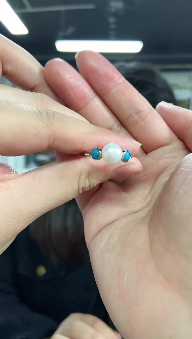 【闪购商品】淡水珍珠戒指未镶嵌多样性发其一颜色微差