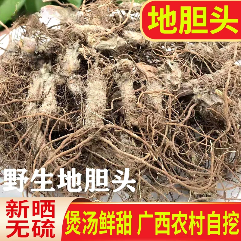 正品广西农村地胆头干货野生红花地斩头苦地胆草根煲汤50g-500g