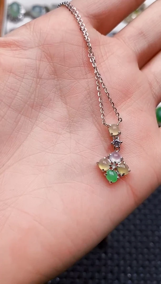 银S925镶嵌戒指翡翠1586