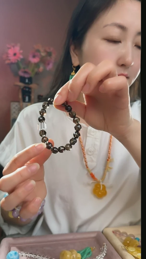 【闪购商品】水晶手串未镶嵌天然茶晶手串