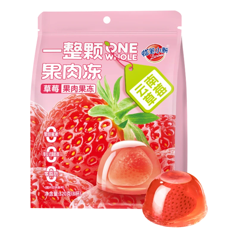 蜡笔小新一整颗草莓果肉果冻320g（含8杯）