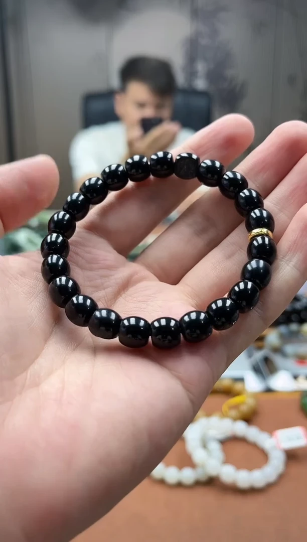 手串未镶嵌和田玉黑青9