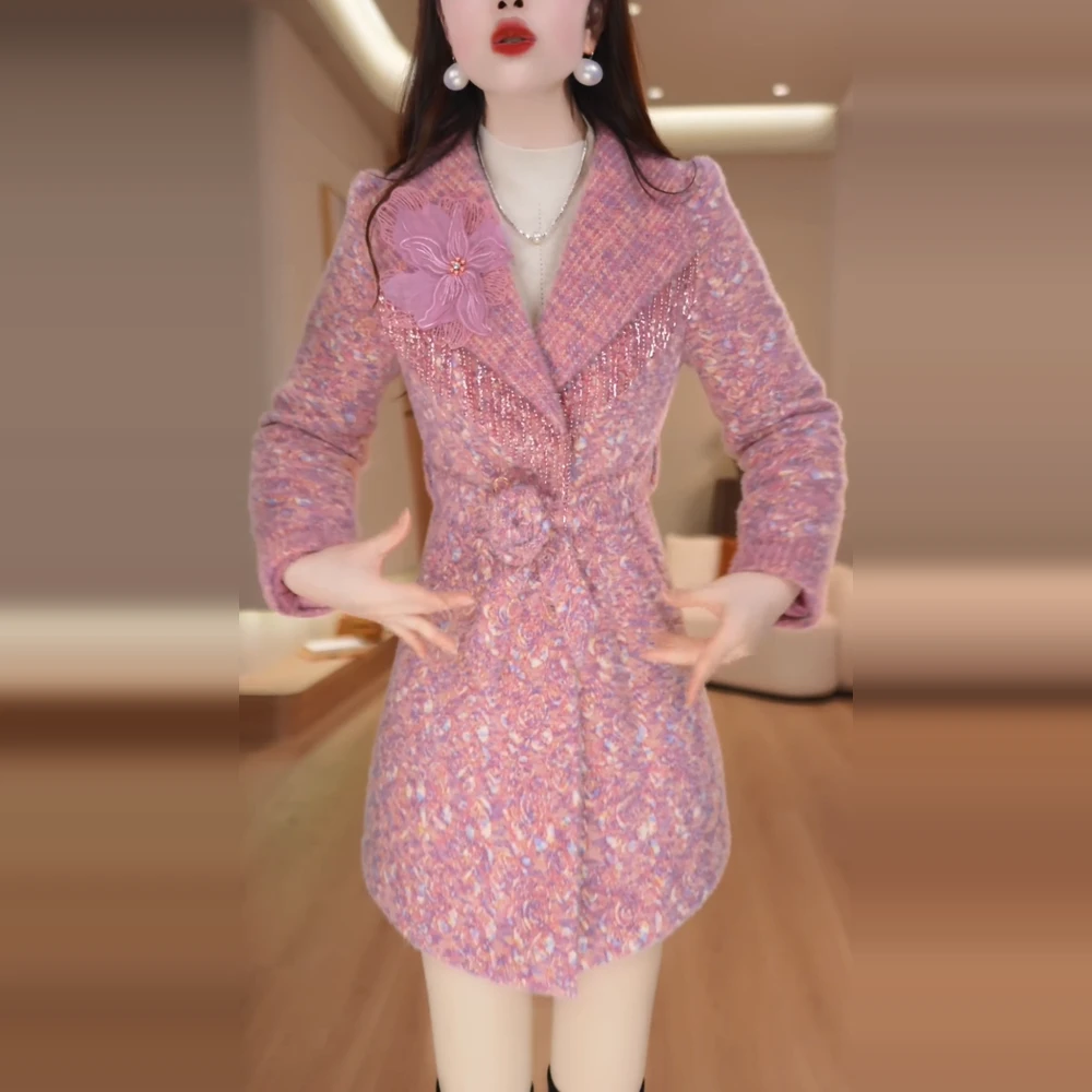 2025冬季修身显瘦优雅高贵加厚加绒小香风时尚洋气短款女装外套