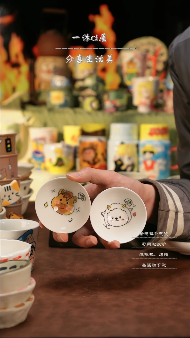 【闪购商品】杯子亲工手绘陶瓷-