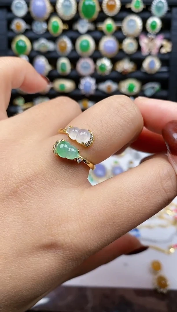 银S925镶嵌戒指翡翠63