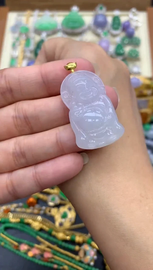 翡翠18K金镶嵌颈饰22-中国好珍宝