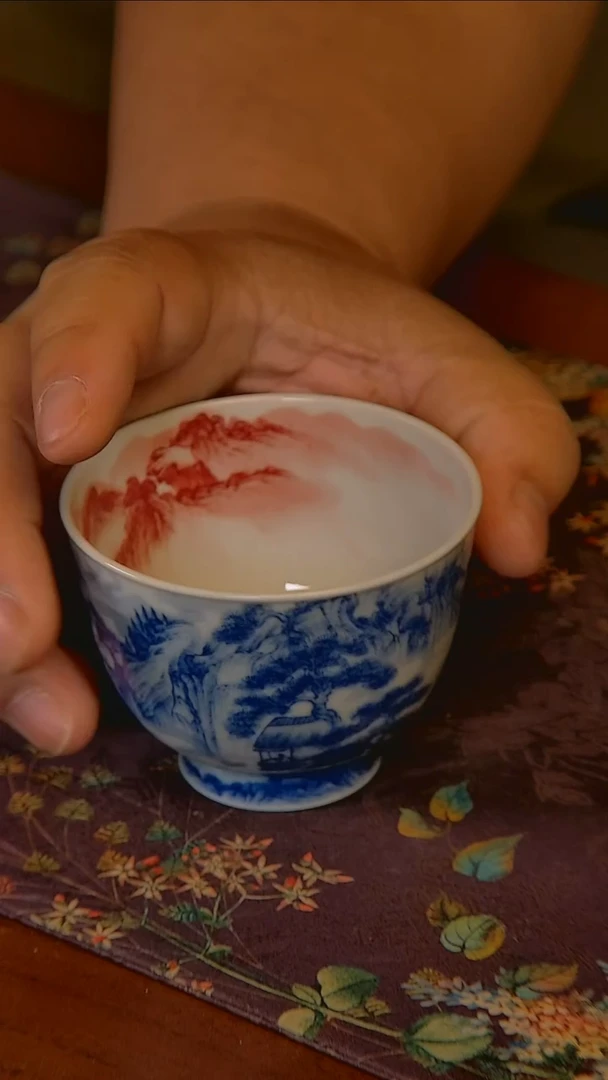 杯手工手绘杯杯很美丽