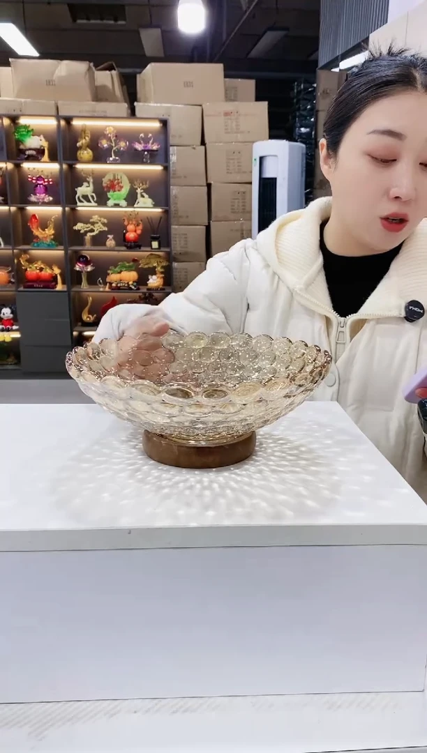 实木底座【金色果斗24cm】