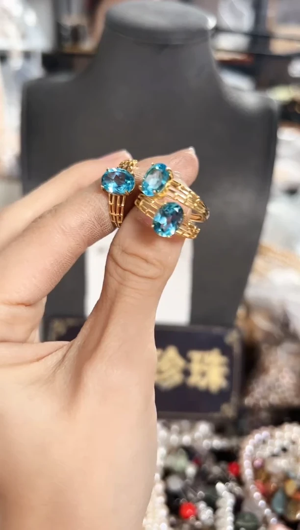 【闪购商品】淡水珍珠珠宝奇石未镶嵌DE戒指随机一个