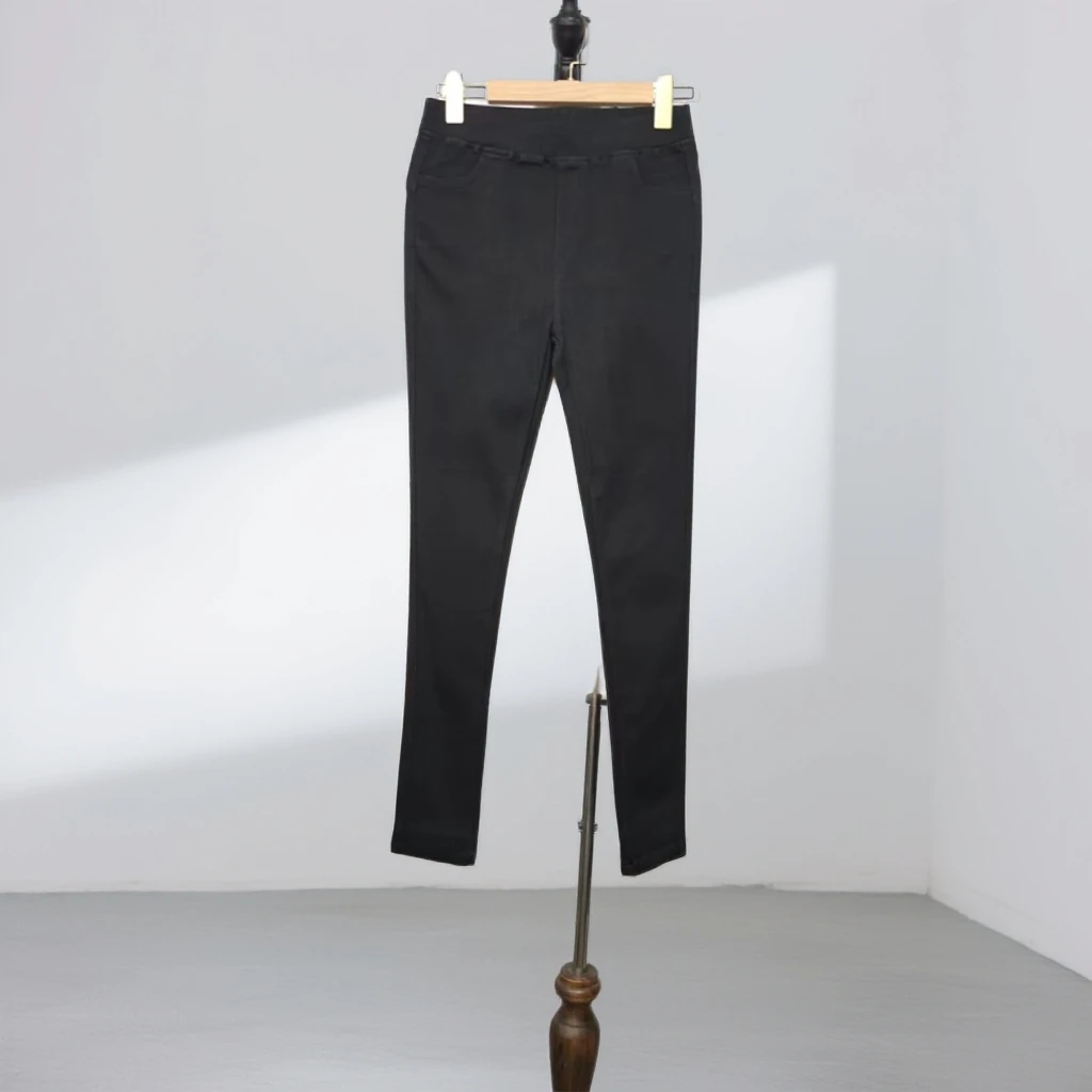 秋冬款打底裤高腰铅笔小脚裤W282黑色