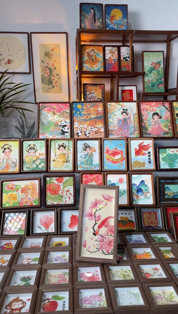 【闪购商品】国画【喜上眉梢】纯手绘国画摆台