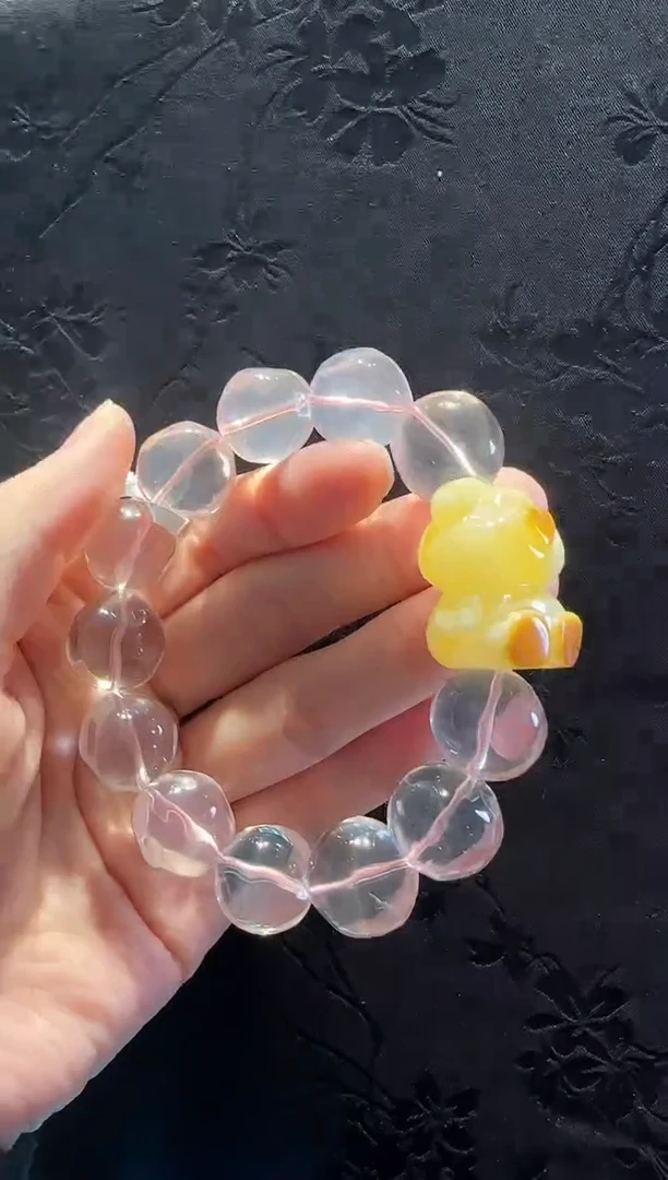 未镶嵌手串水晶小熊款
